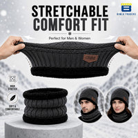 Bimla Traders Mens Winter Beanie Hats Scarf Set (2 Piece Combo)