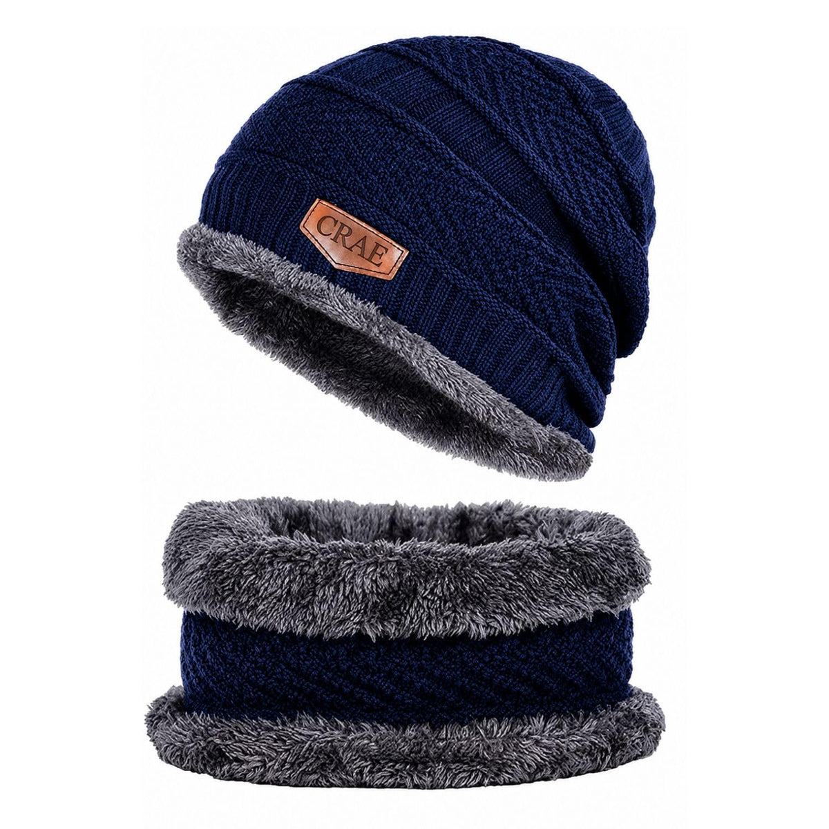 Bimla Traders Mens Winter Beanie Hats Scarf Set (2 Piece Combo)