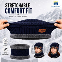 Bimla Traders Mens Winter Beanie Hats Scarf Set (2 Piece Combo)