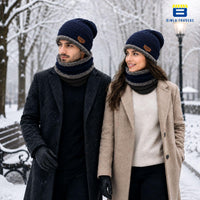 Bimla Traders Mens Winter Beanie Hats Scarf Set (2 Piece Combo)