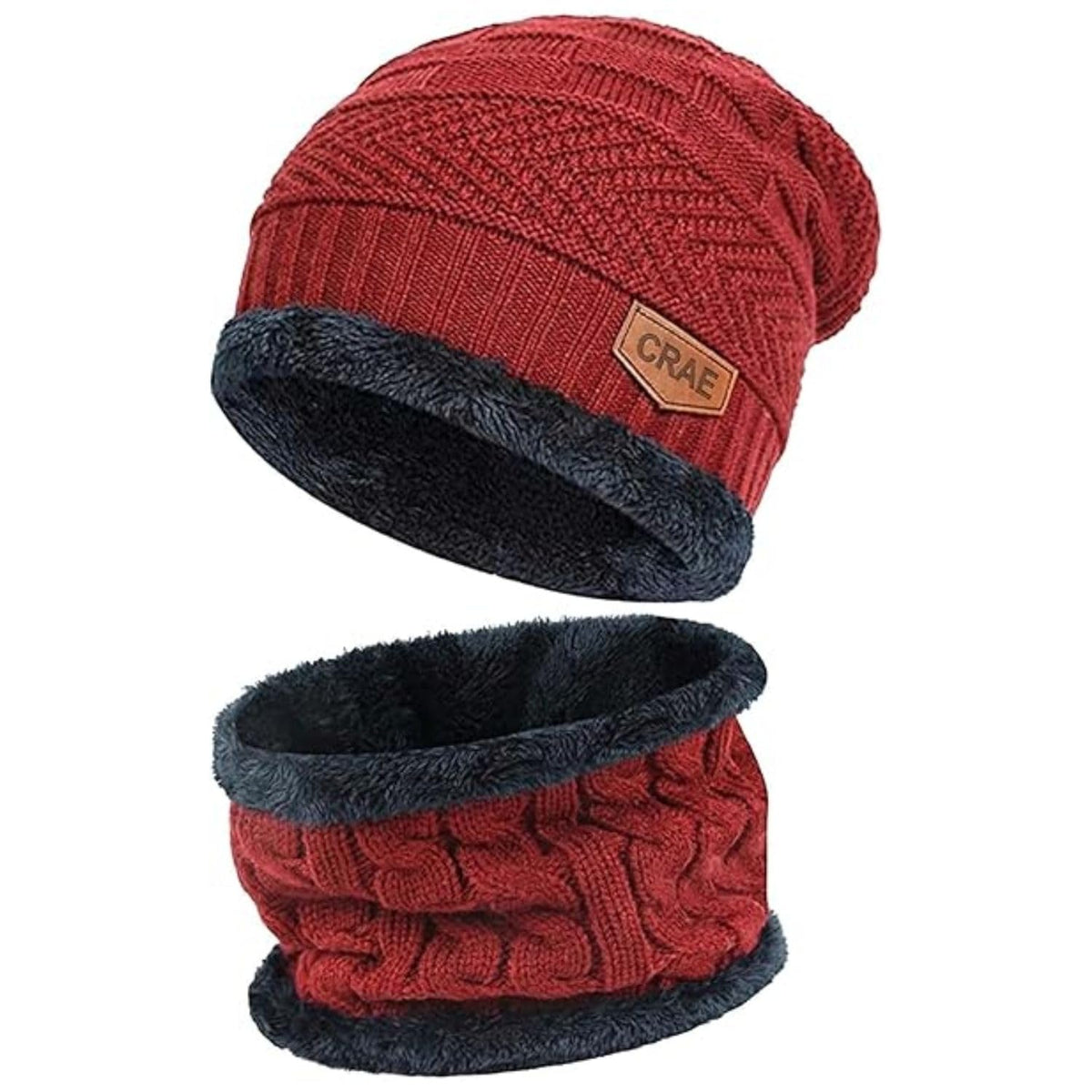 Bimla Traders Mens Winter Beanie Hats Scarf Set (2 Piece Combo)