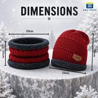 Bimla Traders Mens Winter Beanie Hats Scarf Set (2 Piece Combo)