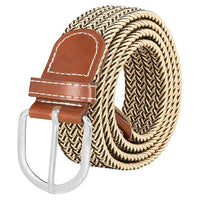 Btag Stretchable Braided Woven Fabric Belt for Men and Women
