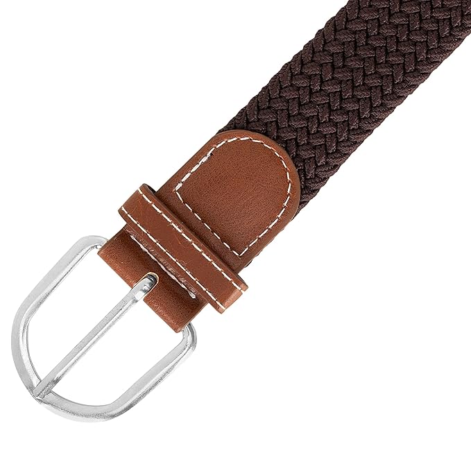 Stretchable Braided Woven Fabric Belt for Men and Women