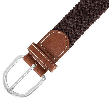 Stretchable Braided Woven Fabric Belt for Men and Women