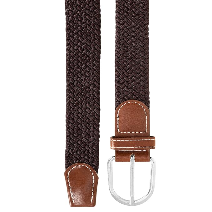 Stretchable Braided Woven Fabric Belt for Men and Women