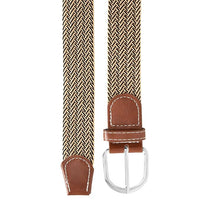 Btag Stretchable Braided Woven Fabric Belt for Men and Women