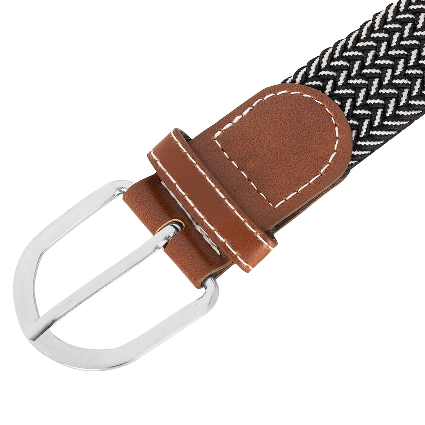 Bimla Traders Stretchable Braided Woven Fabric Belt for Men and Women