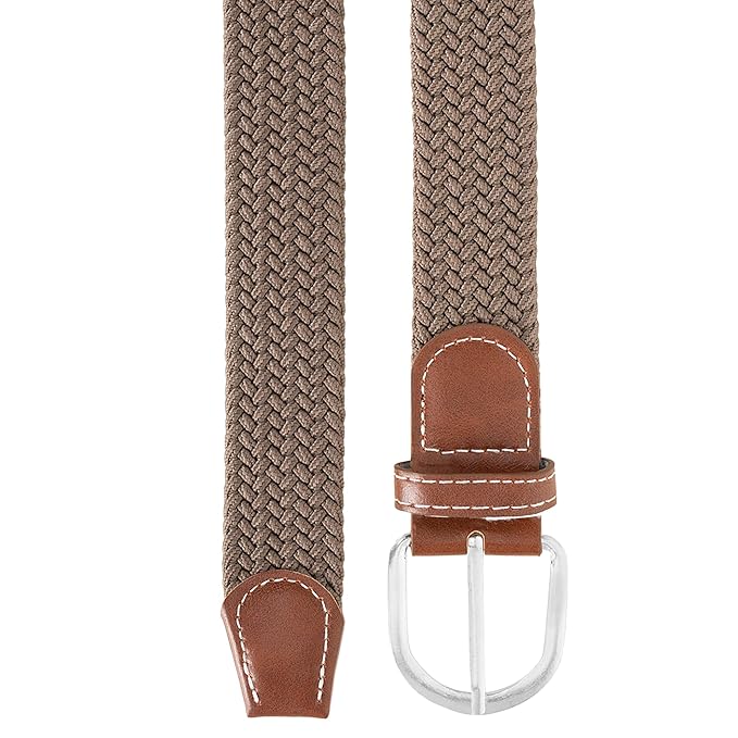 BTfash Stretchable Braided Woven Fabric Belt for Men and Women, Fits on upto 40 inch waist size | Pack of 1 |