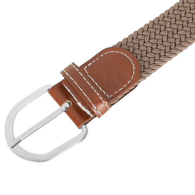BTfash Stretchable Braided Woven Fabric Belt for Men and Women, Fits on upto 40 inch waist size | Pack of 1 |