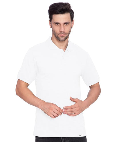 Btag Men's Regular Fit Polo Neck Half Sleeve Solid Premium T-Shirt | Pack of 1