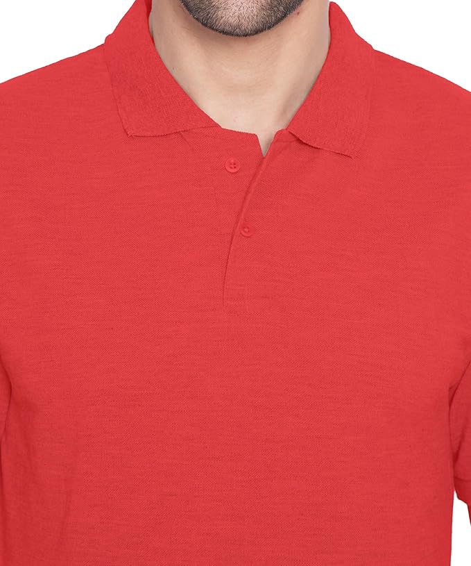 BTfash Men's Regular Fit Polo Neck Half Sleeve Solid Premium T-Shirt | Pack of 1