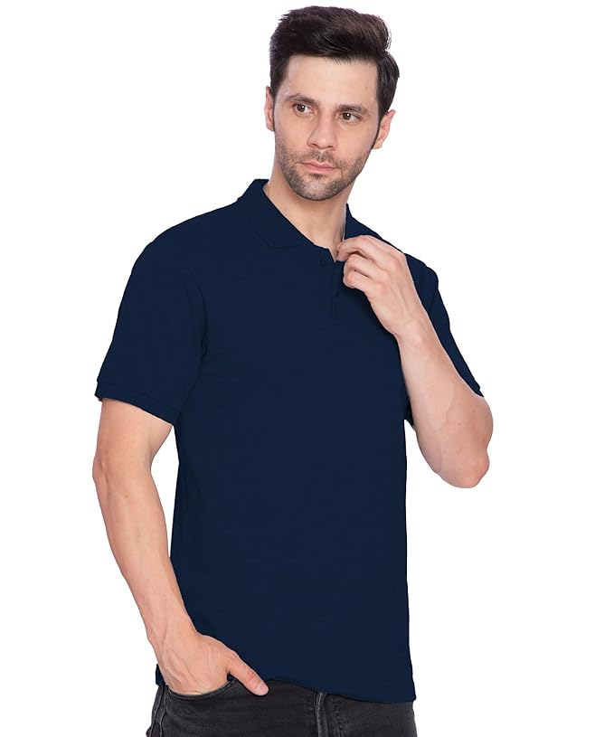 BTfash Men's Regular Fit Polo Neck Half Sleeve Solid Premium T-Shirt | Pack of 1