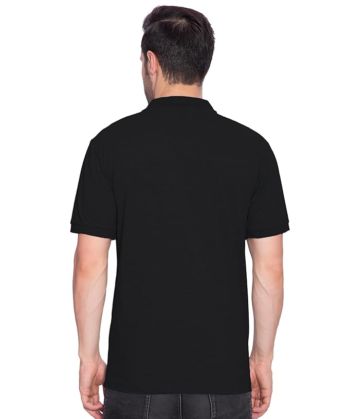 Btag Men's Regular Fit Polo Neck Half Sleeve Solid Basic T-Shirt | Pack of 1
