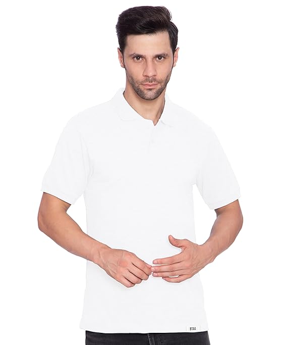Btag Men's Regular Fit Polo Neck Half Sleeve Solid Basic T-Shirt | Pack of 1