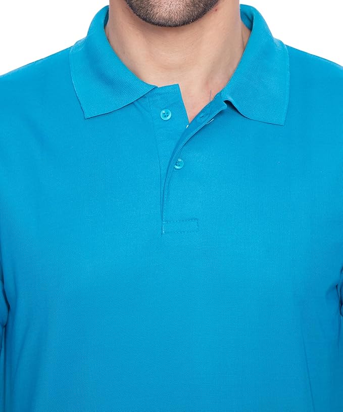 BTfash Men's Dri-Fit Polo Neck Half Sleeve Solid Basic T-Shirt | Pack of 1