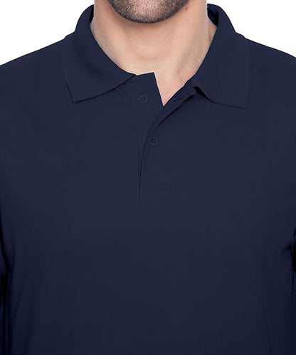 BTfash Men's Dri-Fit Polo Neck Half Sleeve Solid Basic T-Shirt | Pack of 1