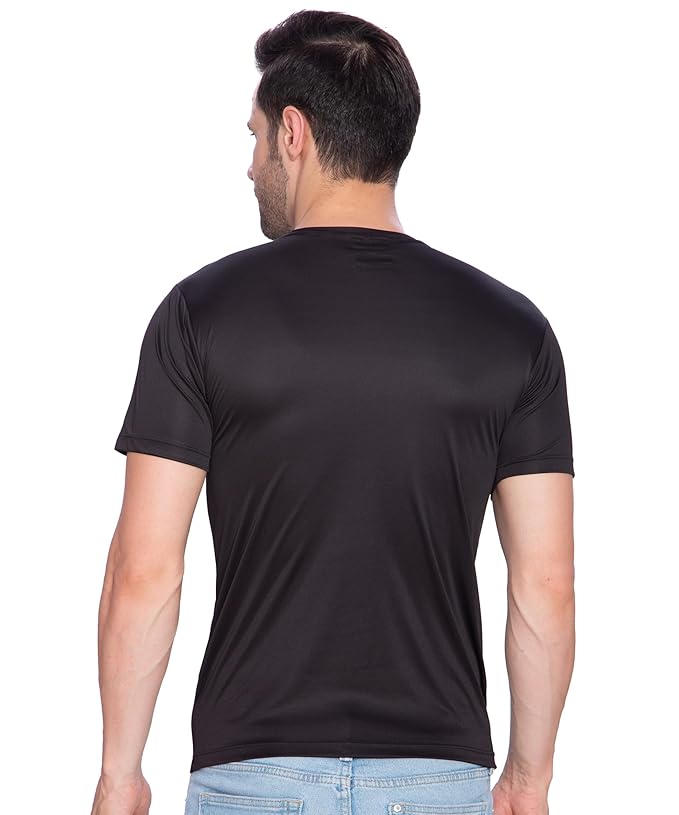 Men's Dri-Fit Round Neck Half Sleeve Solid Basic T-Shirt
