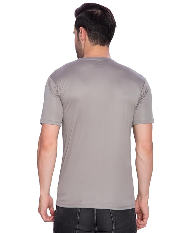 Btag Men's Dri-Fit Round Neck Half Sleeve Solid Basic T-Shirt | Pack of 1