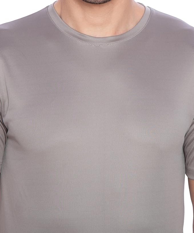 Btag Men's Dri-Fit Round Neck Half Sleeve Solid Basic T-Shirt | Pack of 1