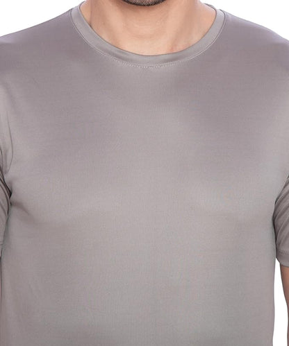Btag Men's Dri-Fit Round Neck Half Sleeve Solid Basic T-Shirt | Pack of 1