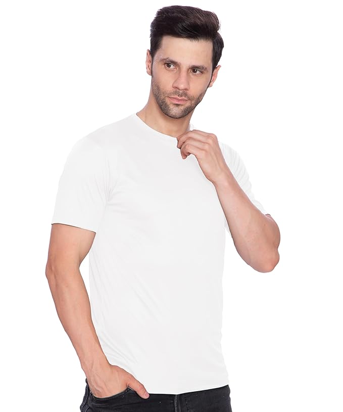 Btag Men's Dri-Fit Round Neck Half Sleeve Solid Basic T-Shirt | Pack of 1