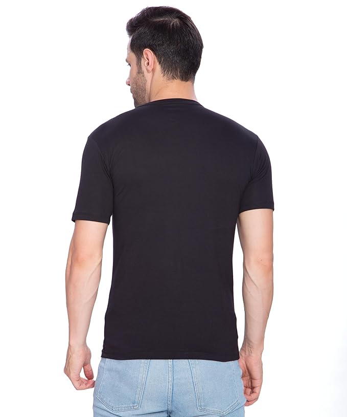 Btag Men's Cotton Round Neck Half Sleeve Solid Basic T-Shirt | Pack of 1