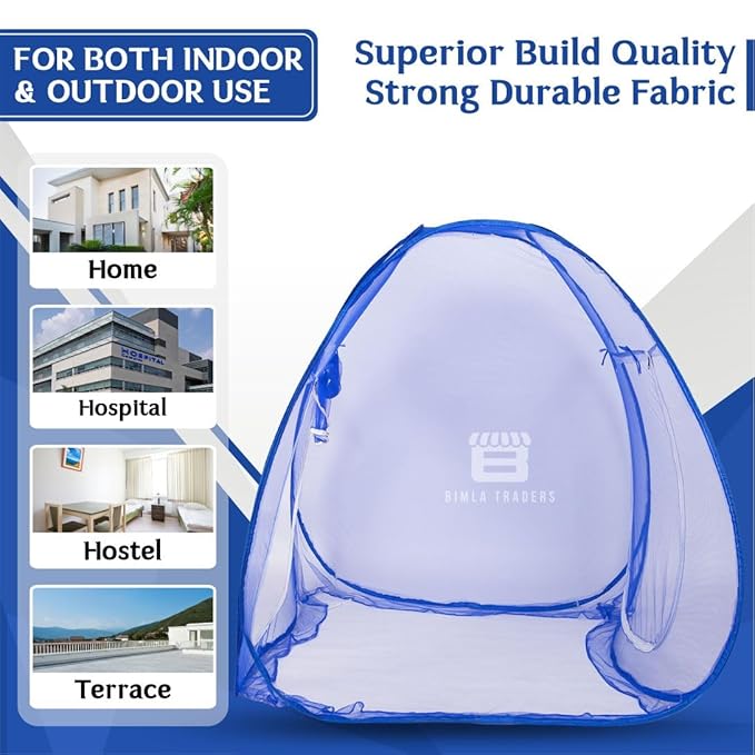 Bimla Traders 100% Polyester Mosquito Net – Premium Insect Protection, Strong, Portable & Durable