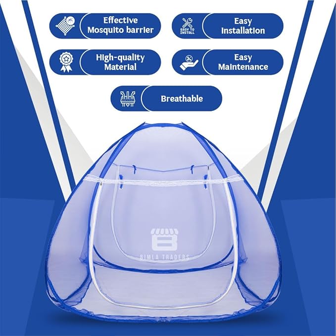 Bimla Traders 100% Polyester Mosquito Net – Premium Insect Protection, Strong, Portable & Durable