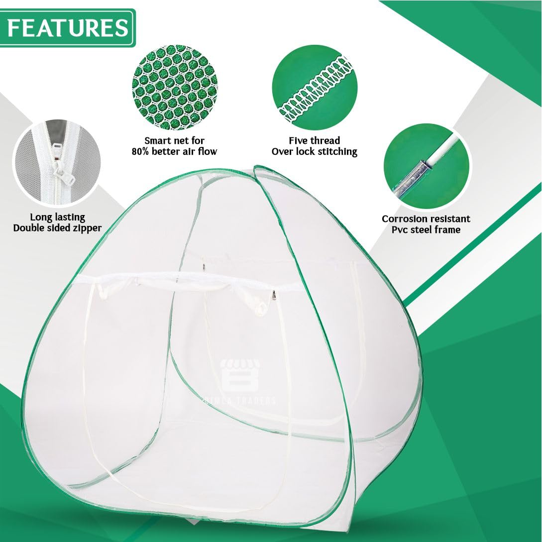Bimla Traders 100% Polyester Mosquito Net – Premium Insect Protection, Strong, Portable & Durable