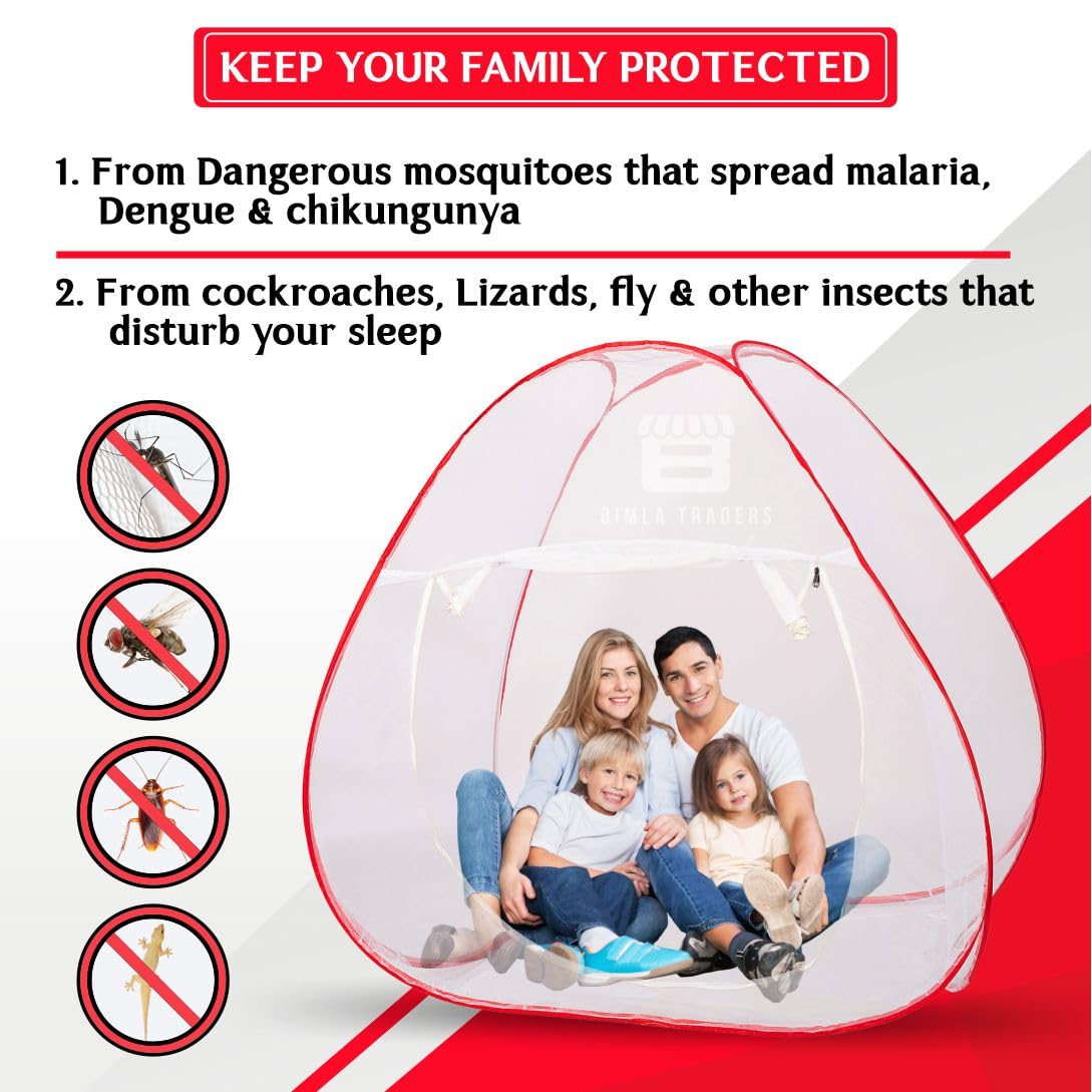 Bimla Traders 100% Polyester Mosquito Net – Premium Insect Protection, Strong, Portable & Durable