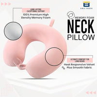 Btag Premium Memory Foam Neck Pillow for Travel, Sleep & Support - Soft & Comfortable - Ideal for Home, Office & Car Use