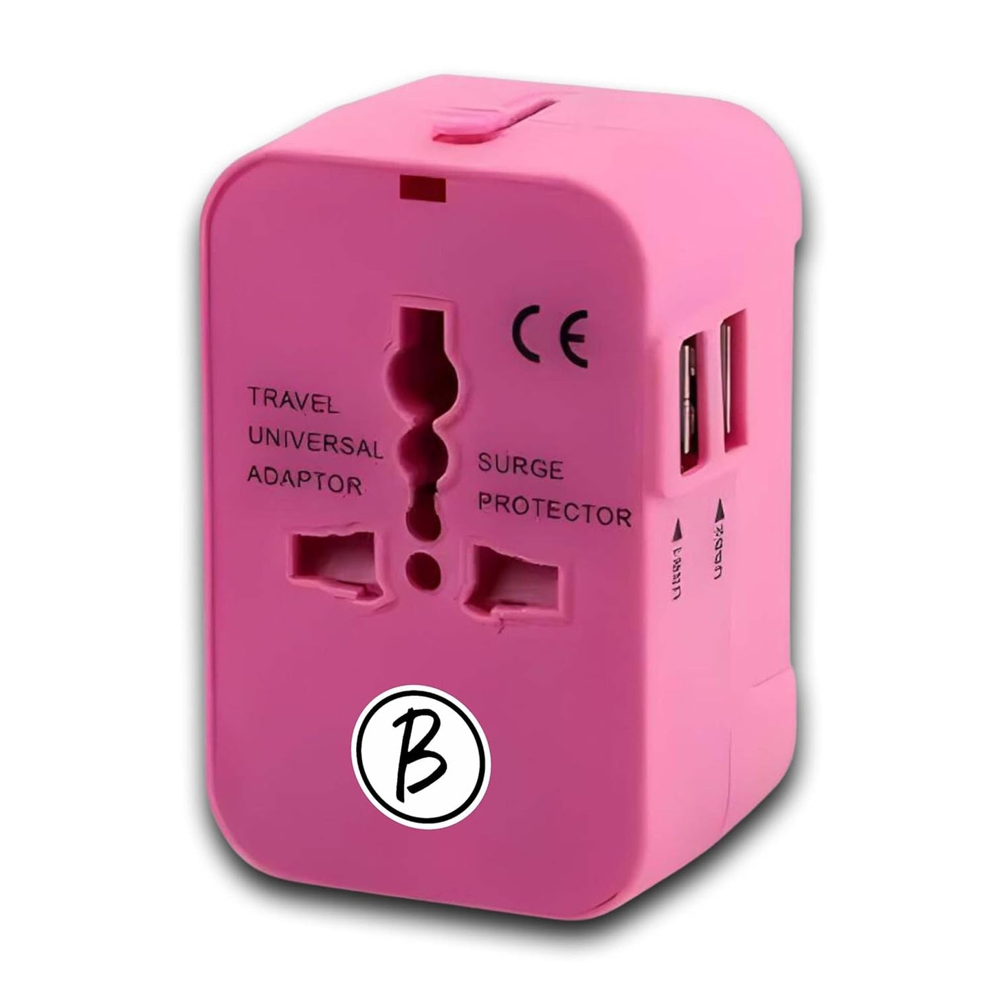 Btag Universal Travel Adapter All in One Worldwide, Wall Charger with USB Ports with Multi Type Power Outlet (2U - USB 2.1A,100-240) Voltage