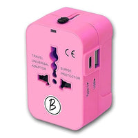 Btag Universal Travel Adapter All in One Worldwide, Wall Charger with USB Ports with Multi Type Power Outlet (1U,1C USB 2.4A,100-240) Voltage