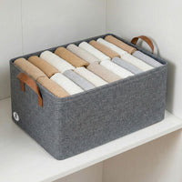 Bimla Traders Clothes, Foldable Clothes Storage Baskets for Wardrobe, Books, Saree, Shirts, Stationery Paper, Document Toy,and Blankets Storage Box with Handles | 26 Liter |
