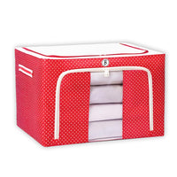 Bimla Traders Clothes, Foldable Clothes Storage Baskets for Wardrobe, Books, Saree, Shirts, Stationery Paper, Document Toy,and Blankets Storage Box with Handles|Printed Assorted | 66 Liter |