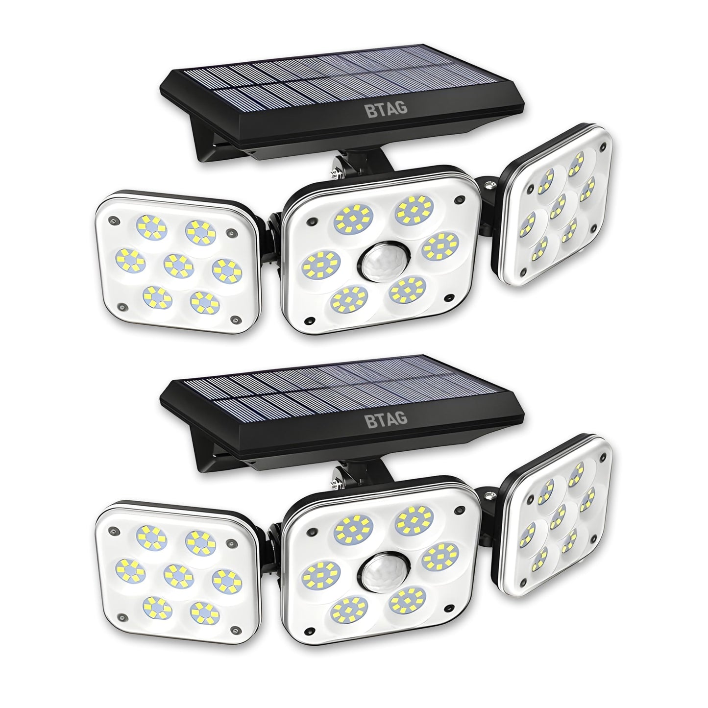 Bimla Traders Outdoor Solar Light with Motion Sensor - Waterproof 3 Adjustable Heads Ideal for Garden, Pathways and Driveways.