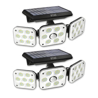 Bimla Traders Outdoor Solar Light with Motion Sensor - Waterproof 3 Adjustable Heads Ideal for Garden, Pathways and Driveways.