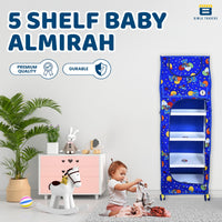 Bimla Traders Baby Almirah Kids Storage Organizer for Clothes,Books,Shoes,Toys Wardrobe for Multipurpose Collapsible