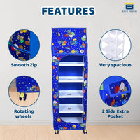 Bimla Traders Baby Almirah Kids Storage Organizer for Clothes,Books,Shoes,Toys Wardrobe for Multipurpose Collapsible