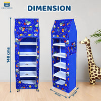 Bimla Traders Baby Almirah Kids Storage Organizer for Clothes,Books,Shoes,Toys Wardrobe for Multipurpose Collapsible
