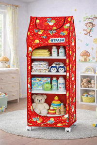 Bimla Traders Baby Almirah Kids Storage Organizer for Clothes,Books,Shoes,Toys Wardrobe for Multipurpose Collapsible