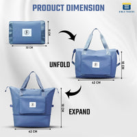 BTfash Waterproof Foldable Travel Bag for Women | 41 Liters Capacity | Shoulder Bags | Hand Bag for Ladies Personal Items Expandable Travel Bag, Carry Weekender Luggage for Travelling