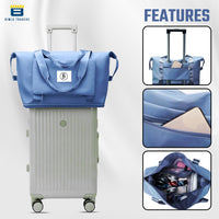 BTfash Waterproof Foldable Travel Bag for Women | 41 Liters Capacity | Shoulder Bags | Hand Bag for Ladies Personal Items Expandable Travel Bag, Carry Weekender Luggage for Travelling