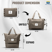 BTfash Waterproof Foldable Travel Bag for Women | 41 Liters Capacity | Shoulder Bags | Hand Bag for Ladies Personal Items Expandable Travel Bag, Carry Weekender Luggage for Travelling