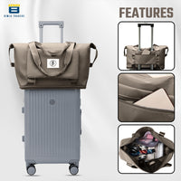 BTfash Waterproof Foldable Travel Bag for Women | 41 Liters Capacity | Shoulder Bags | Hand Bag for Ladies Personal Items Expandable Travel Bag, Carry Weekender Luggage for Travelling