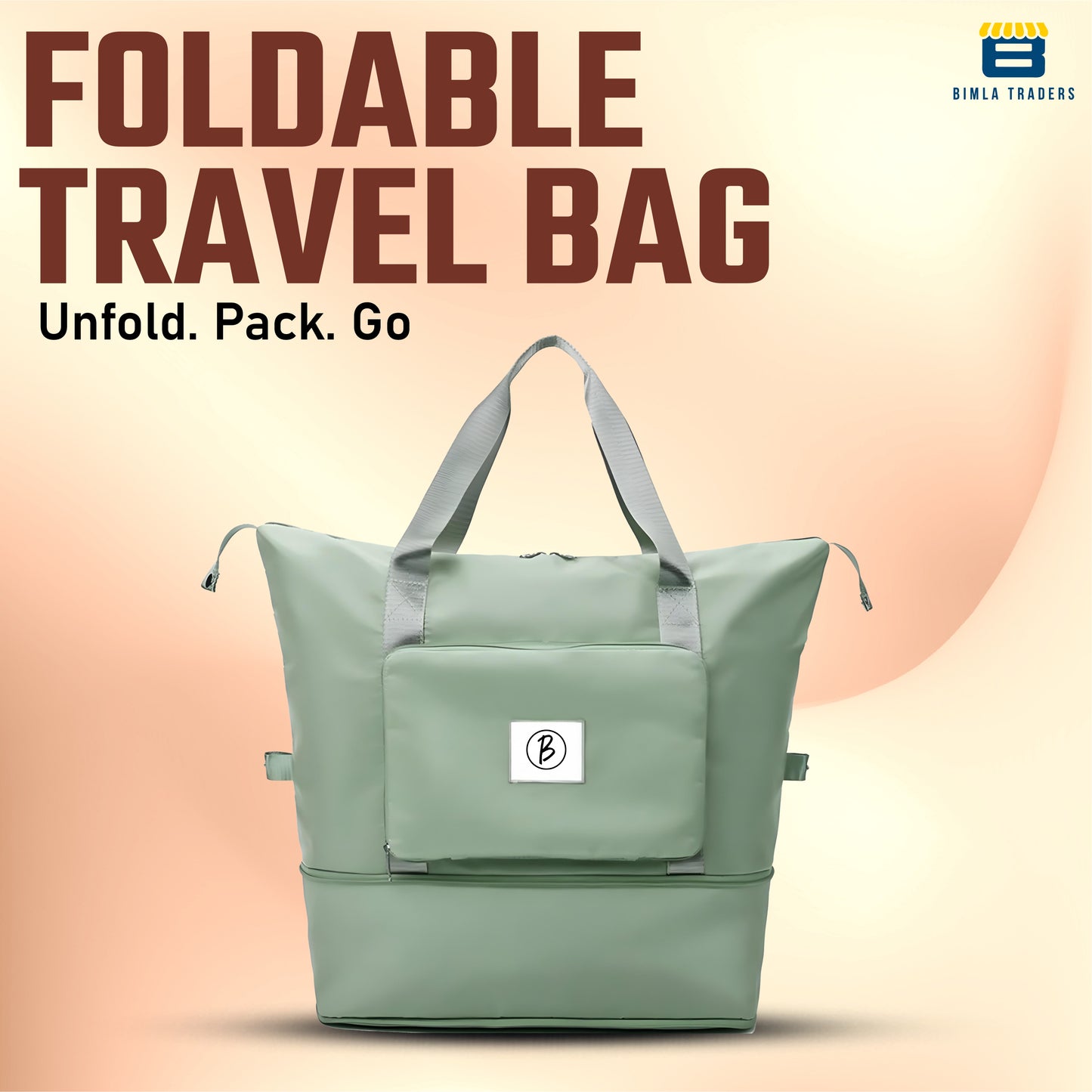 BTfash Waterproof Foldable Travel Bag for Women | 41 Liters Capacity | Shoulder Bags | Hand Bag for Ladies Personal Items Expandable Travel Bag, Carry Weekender Luggage for Travelling