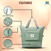 BTfash Waterproof Foldable Travel Bag for Women | 41 Liters Capacity | Shoulder Bags | Hand Bag for Ladies Personal Items Expandable Travel Bag, Carry Weekender Luggage for Travelling