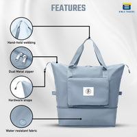BTfash Waterproof Foldable Travel Bag for Women | 41 Liters Capacity | Shoulder Bags | Hand Bag for Ladies Personal Items Expandable Travel Bag, Carry Weekender Luggage for Travelling