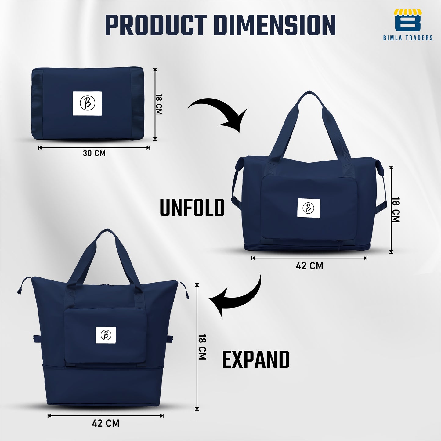BTfash Waterproof Foldable Travel Bag for Women | 41 Liters Capacity | Shoulder Bags | Hand Bag for Ladies Personal Items Expandable Travel Bag, Carry Weekender Luggage for Travelling